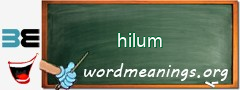 WordMeaning blackboard for hilum